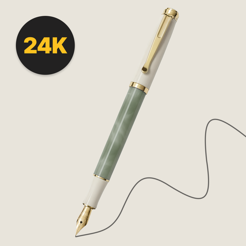 페노라 클래식 24K 골드 만년필, 포레스트그린, EF