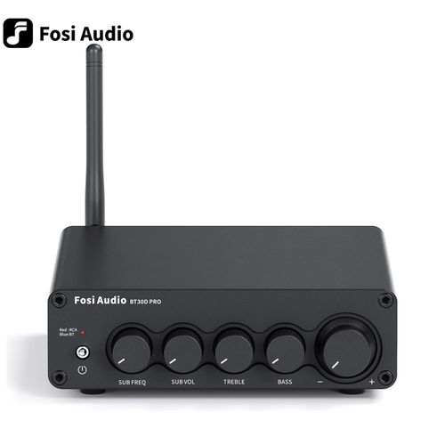 Fosi Audio BT30D PRO 데스크탑 HiFi 앰프 무선 블루투스 2.1채널 서브우퍼 연결 가능