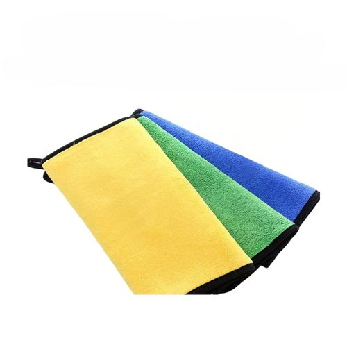 다온 극세사 500G 세차 타올 30*60cm 옐로우/그린/블루 총 3장 구성, 옐로우/그린/블루