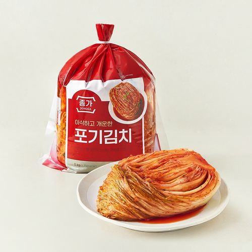 대상 종가 아삭하고 개운한 포기김치, 3kg, 1개