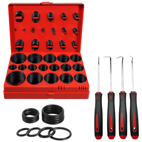 ITL 고무 오링 세트 실리콘 블랙 고무링 내열 고무 36종 423PCS, 1세트