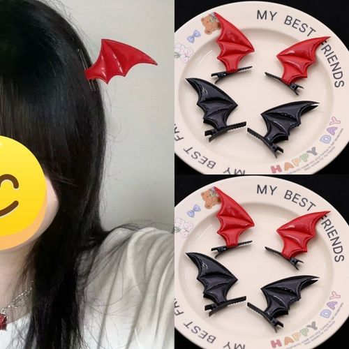 ZMBIRD 8PCS 악마 날개 헤어핀 할로윈 소품 K1386