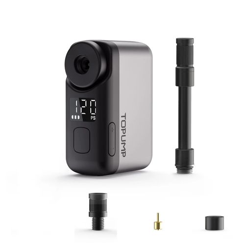 TOPUMP TB2 PRO 자전거 무선 타이어 팽창기 용 미니 휴대용 전기 펌프 120PSI 최대 450mAh 배터리 (화면 고속 충전 포함)