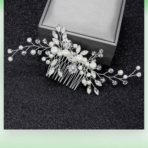 레트로 브라이드 빗 여성용 진주 주얼리 헤어 장식 결혼식 머리장식 헤어 액세서리 DIY 헤어스타일 도구 여성용 호환