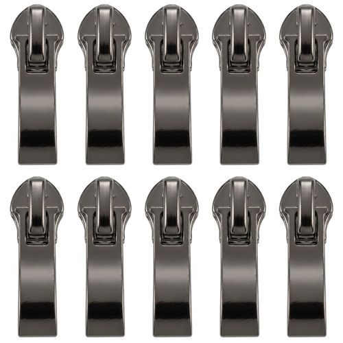 Joeunmall 5호 나일론 지퍼고리 코일 지퍼머리 지퍼손잡이, 10개, 5호-흑니켈