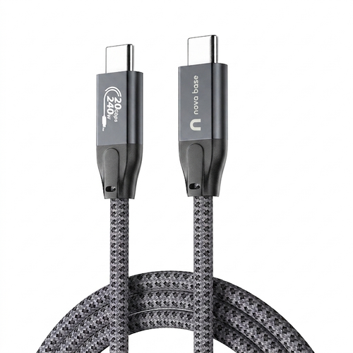 속도빠른 차량용 안드로이드오토 C to C 고속 데이터 240W 케이블, 1개, 블랙, 100cm