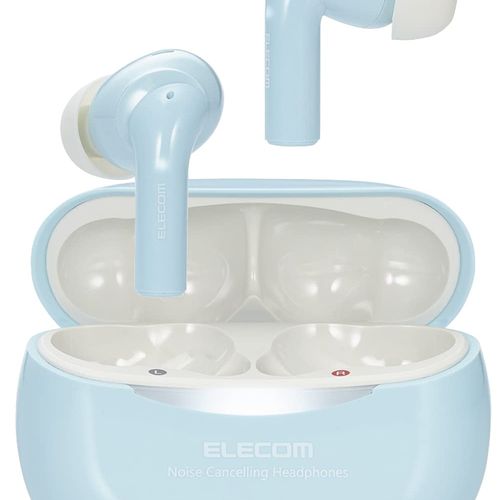 엘레컴 무선 이어폰 Bluetooth5.2 노이즈 캔슬링 지원 AAC 지원 경량 완전 무선 귀마개 모드 외부 소리 모드 블루 LBT-TWS15BU
