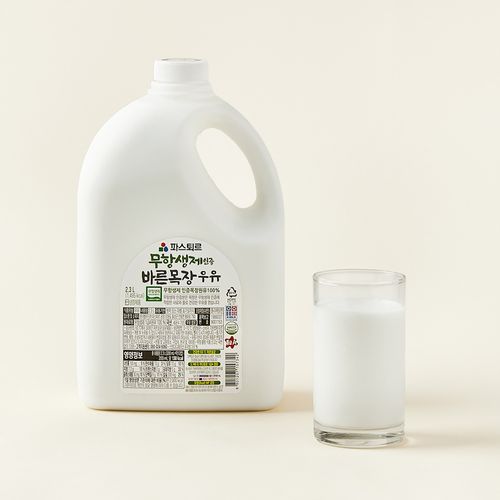 파스퇴르 무항생제 인증 바른목장 우유