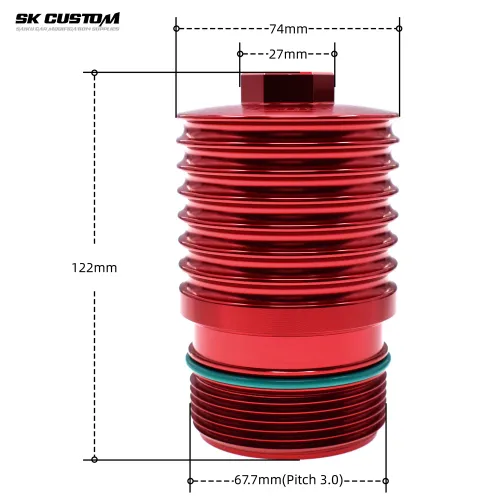 SK 커스텀 VW 오일 필터 커버 아우디 알루미늄 합금 쉘 1.8T 3 세대 EA888 엔진 개조