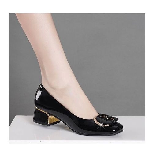 에나멜 여성 미들 힐 구두 4cm VSZ-968