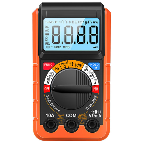 사이언쌤 디지털전압계 디지털전류계 온도계 올인원멀티미터 디지털테스터기, 1세트