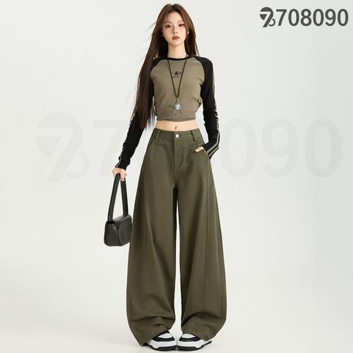 708090 봄 가을 여성 빈티지 루즈핏 데님 청바지