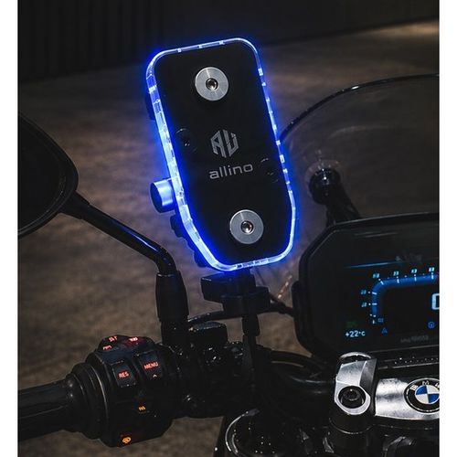 알리노 오토바이 자석 충전거치대 LED USB연결 5V 패드 딱판 (썬바이저 없음 X)