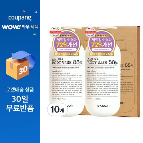 바이아우어 아로마 바디워시 앰버우드향, 1.02L, 10개
