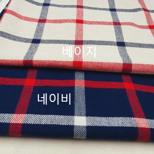 대폭원단 코튼면 체크원단 윈도우페인2종 천원단, 1개