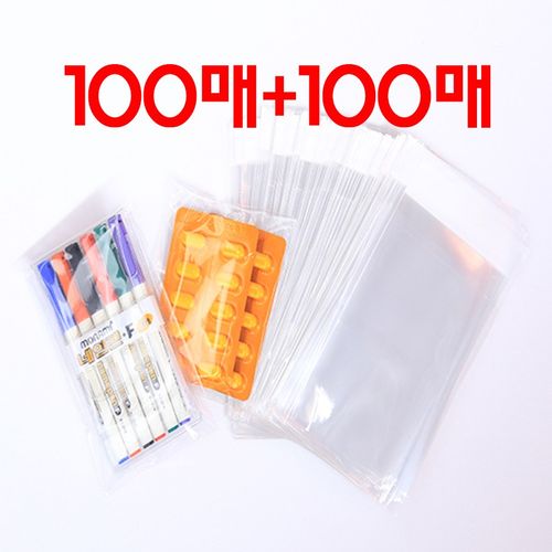 (당일출고)비닐조아 OPP 접착 비닐 봉투 100+100매(200매) 롤비닐 소형 중형 대형 소매 도매