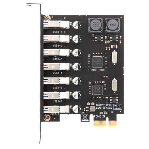 USB 3.0 PCI-E 확장 카드 어댑터 7 포트 허브 어댑터 외부 컨트롤러 PCI-E Extender PCI Express 카드 데스크탑