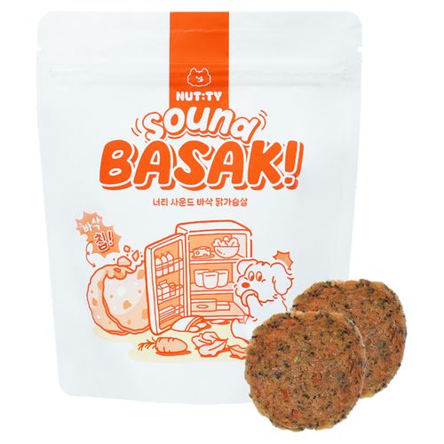너티 강아지 사운드 바삭 간식, 80g, 1개, 닭가슴살
