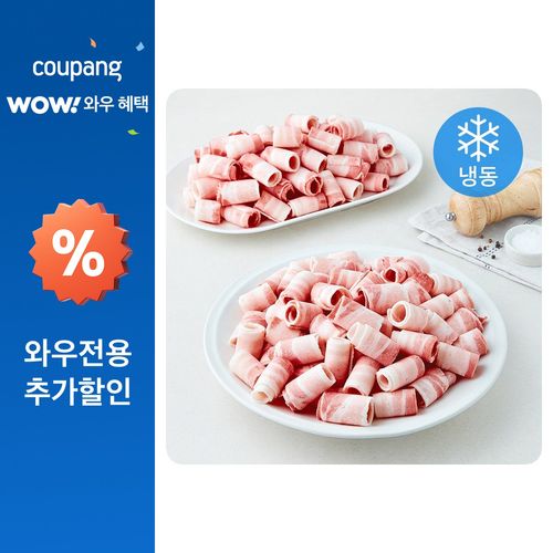 수입산 돌돌말이 대패 삼겹살 (냉동), 1개, 3kg