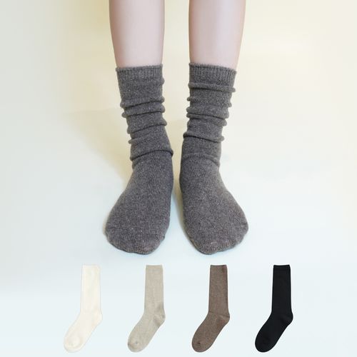 마이싹 여성용 멜란지 울롱롱 겨울 양말 4켤레 세트