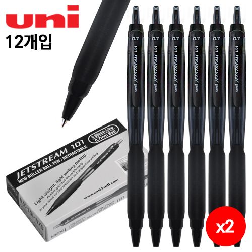 제트스트림 볼펜 0.7 블랙색상 12개입, 1박스