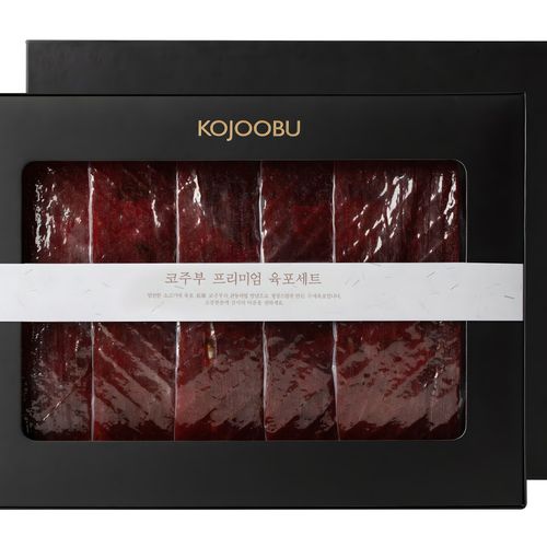코주부 프리미엄 육포 + 쇼핑백 선물세트, 1세트, 250g