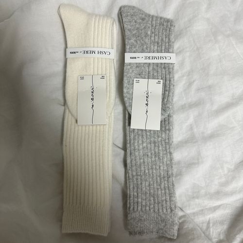 (1+1, 2P 한세트)아모르디어 고급 캐시미어 니삭스 울양말 니트골지롱양말 따뜻하고 다리예뻐보이는 롱양말