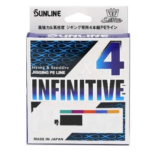 선라인 SUNLINE 지깅용 초기 성능 유지 모델 고감도·초고강력 4개 세트 HG-PE 라인 솔티메이트 인피니티브×4 200m 5색 컬러드 그린 퍼플 레드 블루 오렌지 2.5호