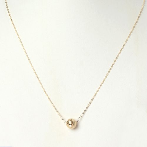 전체 14K 옐로우골드 컷팅 골드볼 목걸이