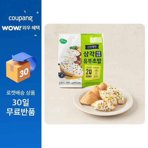 맑은물에 신선명작 삼각 유부초밥 새콤달콤, 320g, 1개
