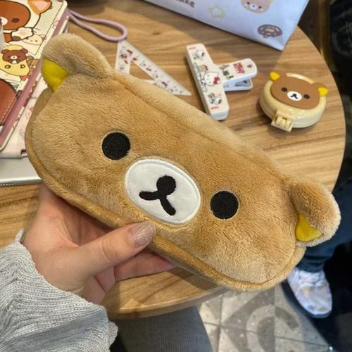 귀여운 곰 모양 인형필통 봉제 필통 파우치 대용량 중고등학생 문구 보관 파우치XQ