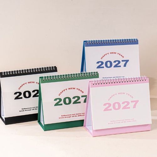 미래마켓 2027 탁상달력 데스크 캘린더, 2개, 블루