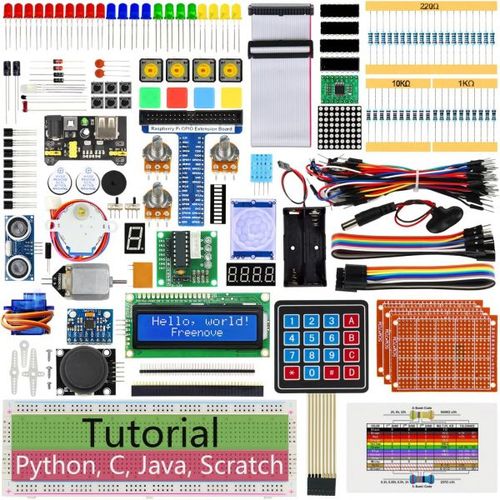 Freenove Ultimate Starter Kit for 라즈베리 파이 5 4 B 3 400 Zero 2 W 962페이지 분량의 상세 설명서 Python C Java Scr