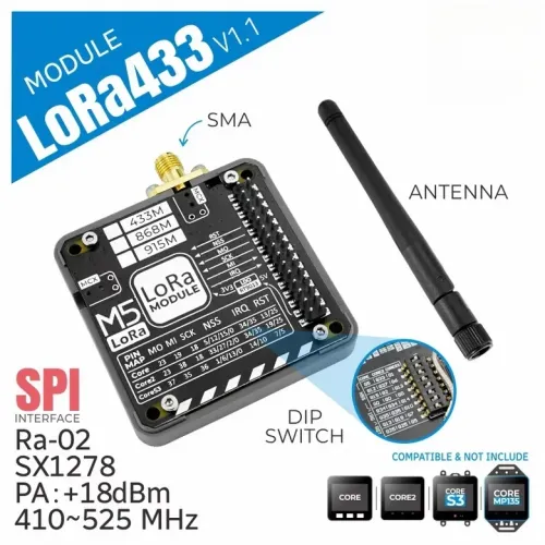 공식 M5Stack 모듈 LoRa433 v1.1 무선 RF 통신 모듈 SX1278 RA-02
