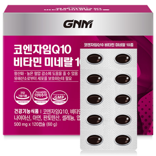 GNM 코엔자임Q10 비타민 미네랄 10종 120정