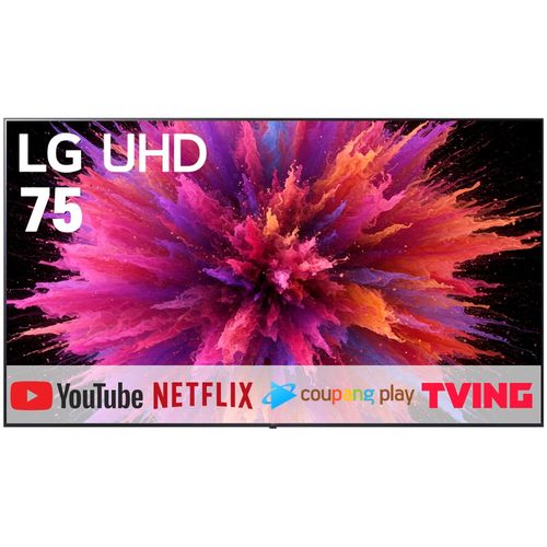 LG전자 75인치 최신형 슬림베젤 4K UHD LED 울트라 TV 미러링 OTT 사용가능 75UT7550, 고객직접설치, 스탠드형, 75UT7550, 75인치(190cm)