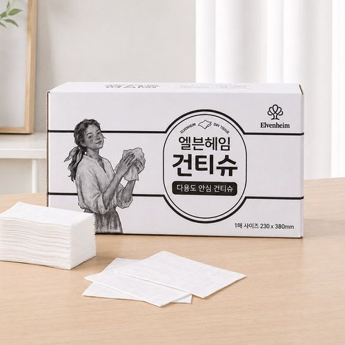 엘븐헤임 대용량 다용도 접지형 플레인 건티슈