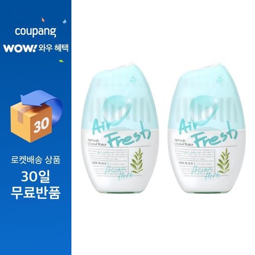 에어후레쉬 크리스탈워터 실내용 대용량 방향제, 400ml, 2개, 아시안 허브향