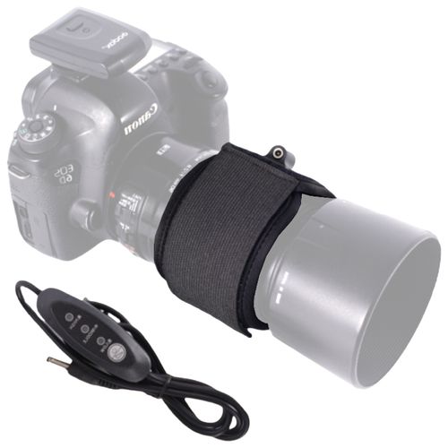체리스팟 CS-RH05 카메라 렌즈 히터 밴드 USB 5V 3단 온도조절 결로 김서림 방지 스트랩, 1개, 블랙(단일)