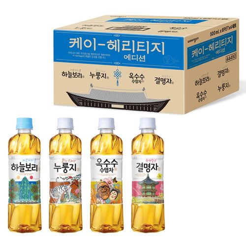 웅진 K헤리티지 에디션 500ml x 4종 x 6p + 굿즈 랜덤발송 세트, 1세트