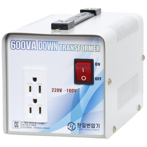 정량 600va 220-100 다운변압기 / 한일트랜스/도란스/ 일본제품을 한국에서 사용, 1개