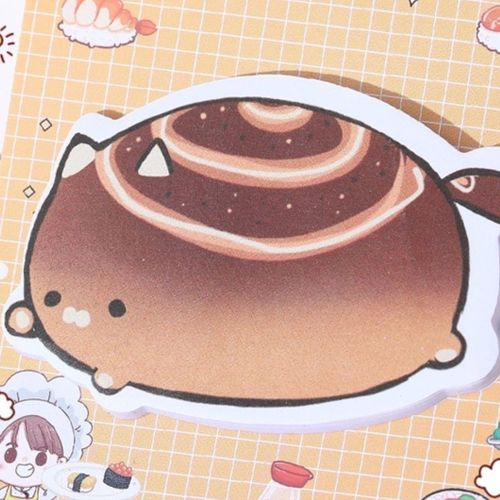 점착식 검게탄만두 모양디자인메모지 여아다꾸메모지 30장
