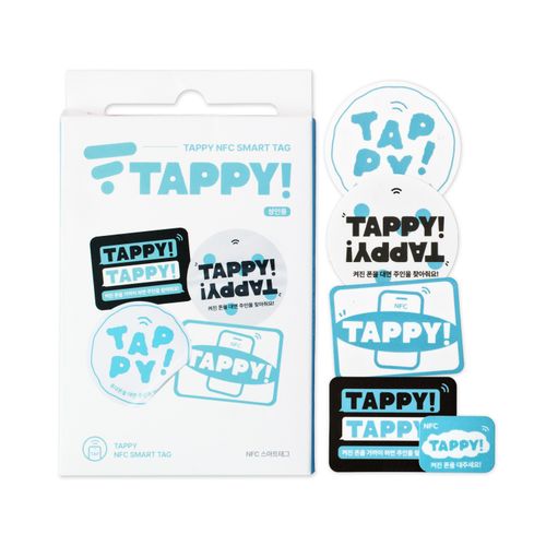 TAPPY NFC 스마트 태그 방수 분실방지 네임스티커, 1개, 성인용 올세트