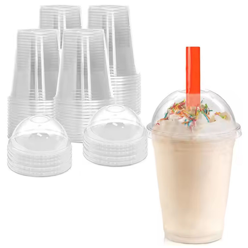 엠엔피 (국내생산) 일회용 테이크아웃 아이스컵 16온스 돔타공뚜껑 200개세트, 1세트, 500ml, 200개