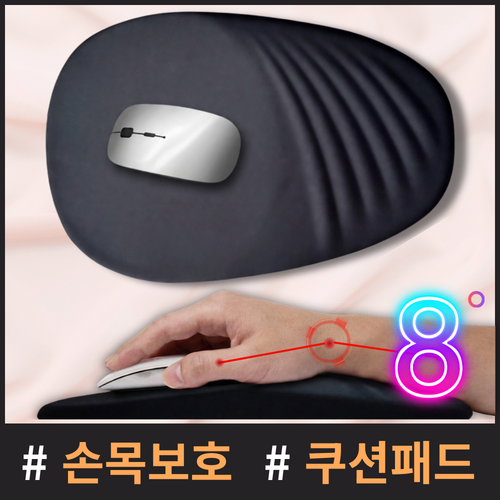 슬로핏 메모리폼 손목보호 마우스패드 민트