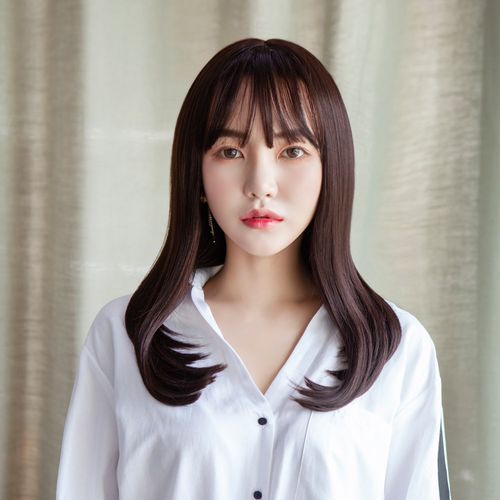 항암가발 여성 탈모 인모 통가발 5종 자연스러운 인모 믹스 머릿결, 03. 미디움 바디펌 내츄럴블랙, 1개