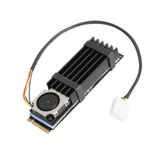 넥시 NVME M.2 SSD 방열판 1팬 쿨러, NX-HS-1FAN, 1개, BK