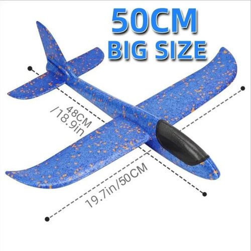 50CM 대형 폼 글라이더 비행기 손으로 던지는 가벼운 관성 EPP 버블 야외 발사 장난감 남자아이 선물