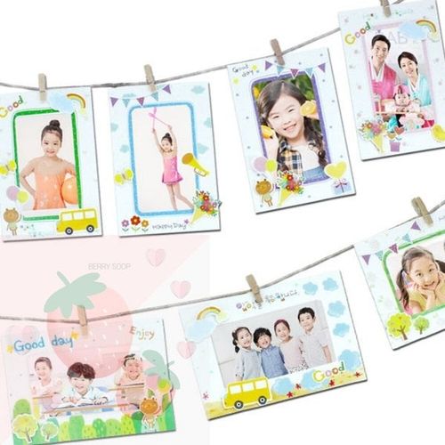 SB 사진가랜드 만들기체험키트 유아만들기키트 어린이집만들기키트 포토 가랜드 종이 액자 만들기 5인용