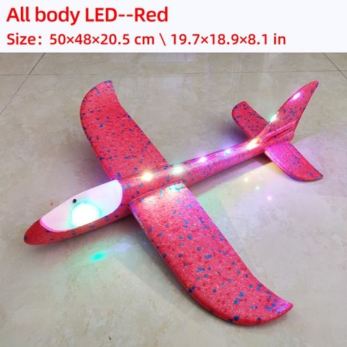 5033CM 대형 폼 글라이더 비행기 손으로 던지는 LED 관성 EPP 버블 비행기 야외 발사 장난감 남자아이 선물